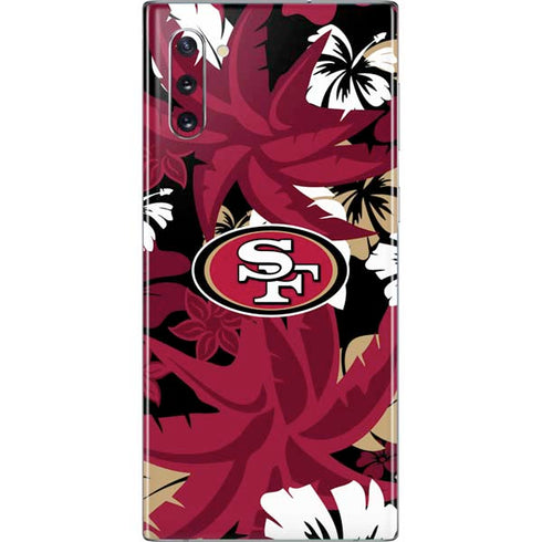NFL San Francisco 49ers Tropical Print Galaxy Note 10 Skin